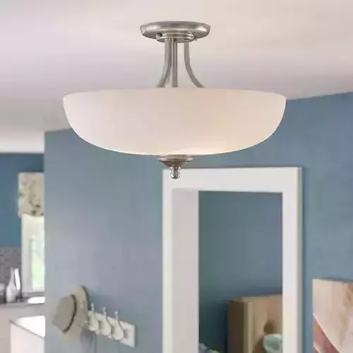 Farrell Light Simple Bowl Semi Flush Mount