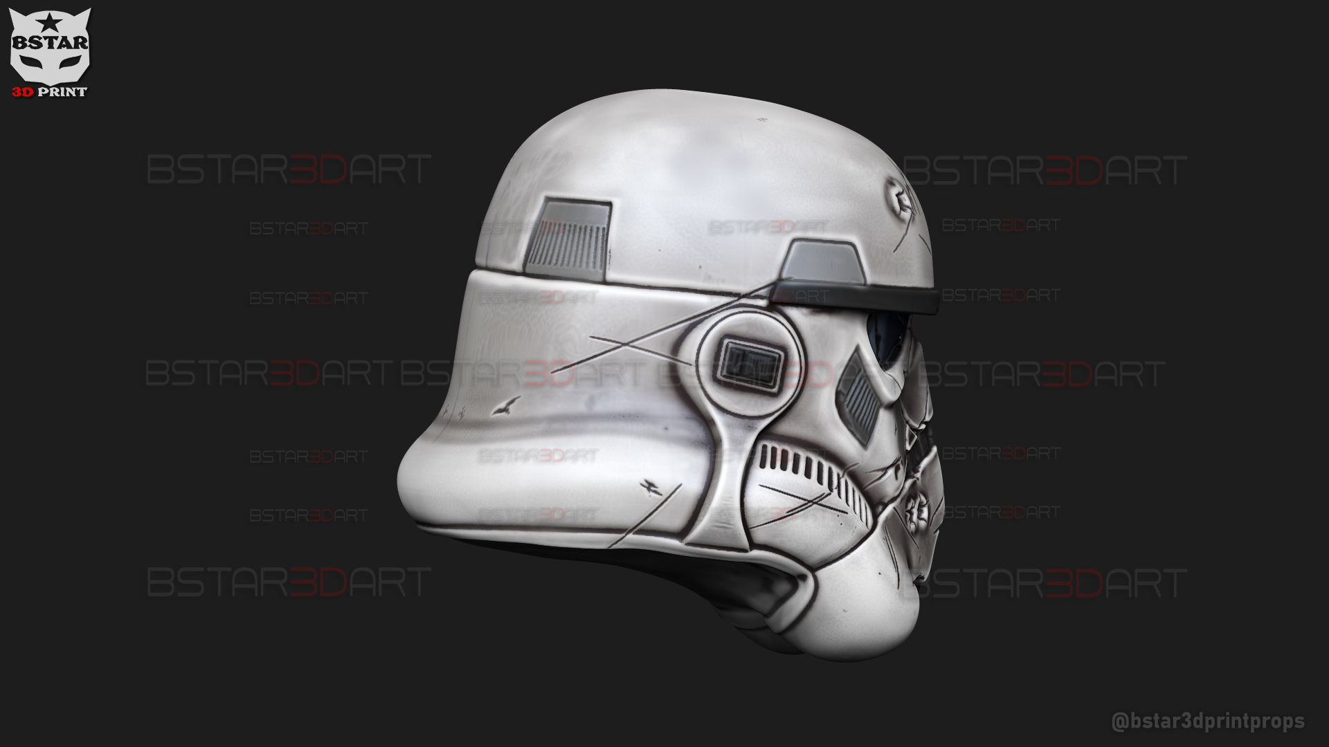 Stormtrooper Skull Terminator Head Decoration - Starwars Toys 3D print model_14