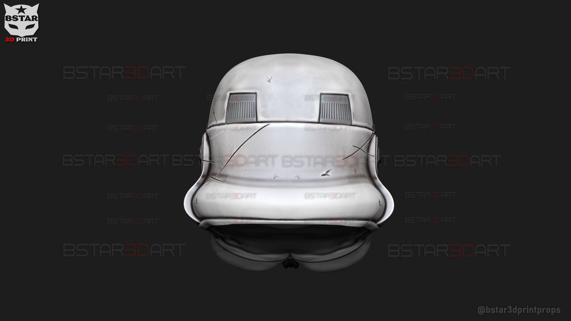 Stormtrooper Skull Terminator Head Decoration - Starwars Toys 3D print model_16