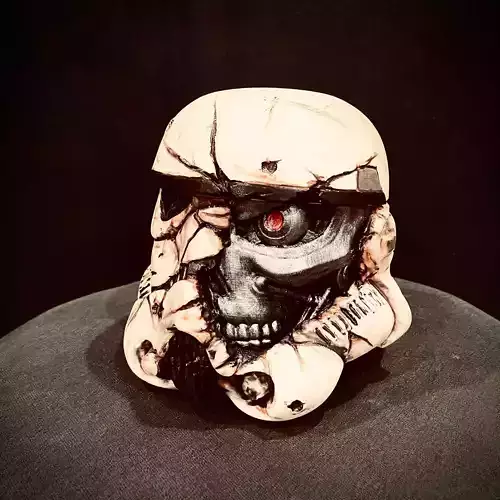 Stormtrooper Skull Terminator Head Decoration - Starwars Toys 3D print model