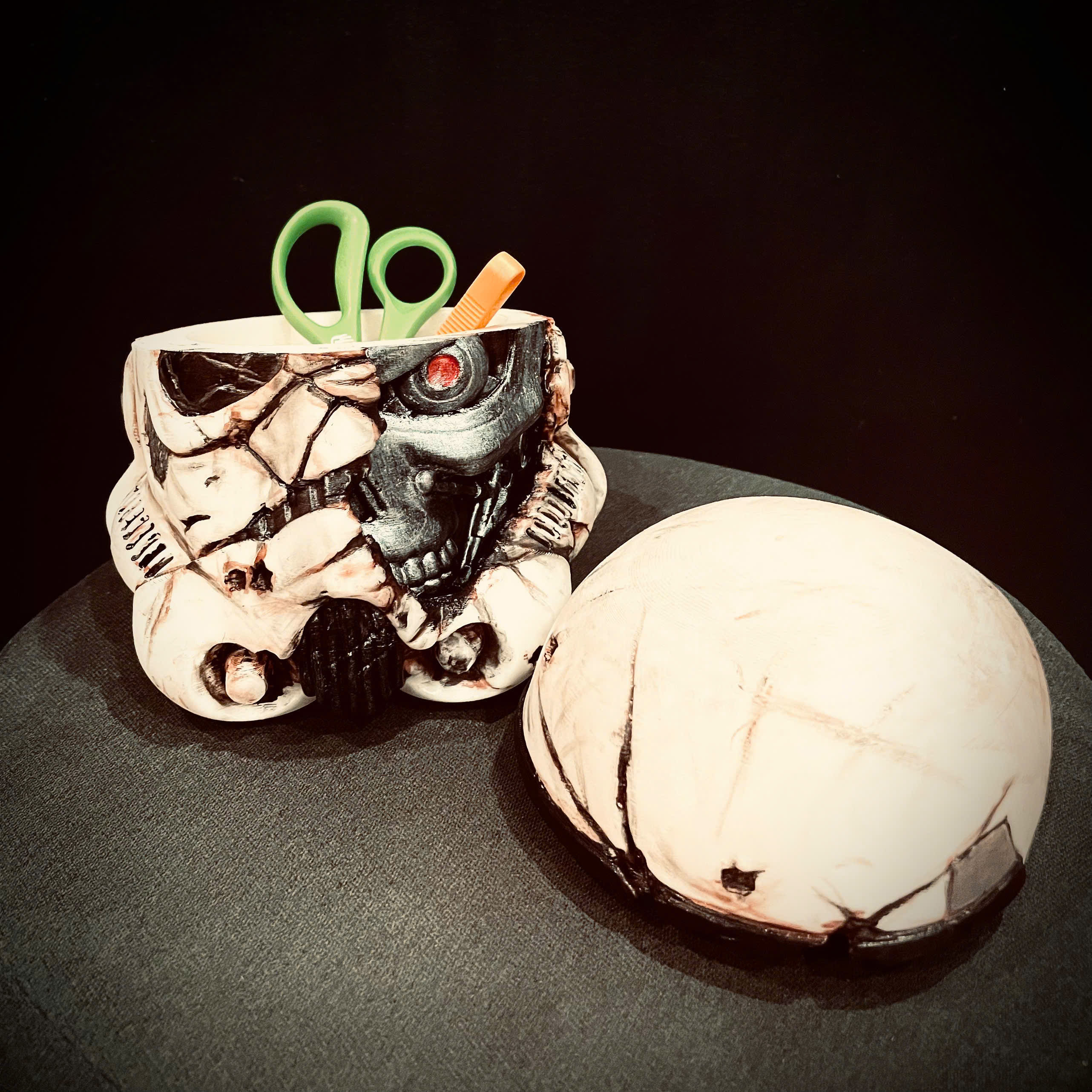 Stormtrooper Skull Terminator Head Decoration - Starwars Toys 3D print model_3