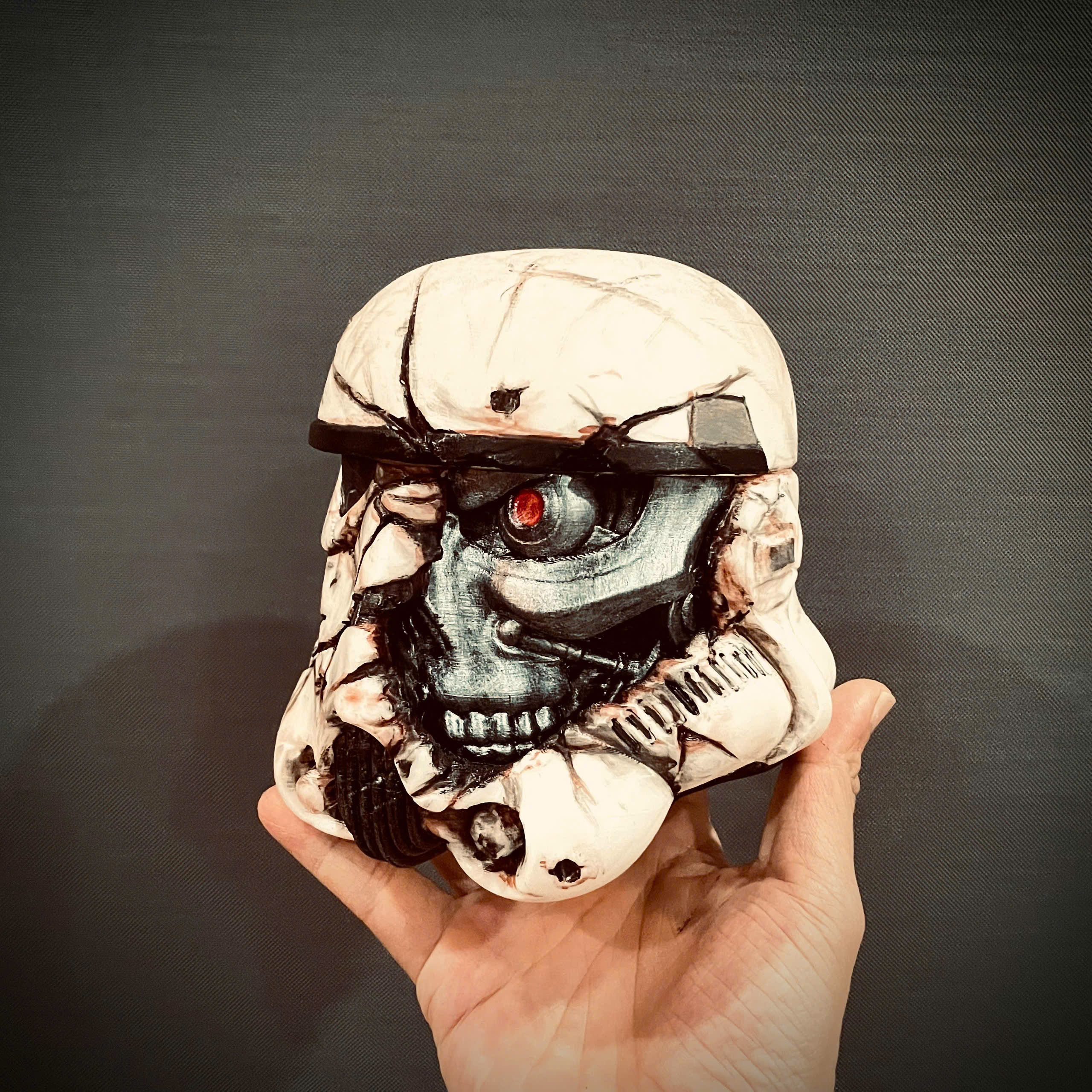Stormtrooper Skull Terminator Head Decoration - Starwars Toys 3D print model_6