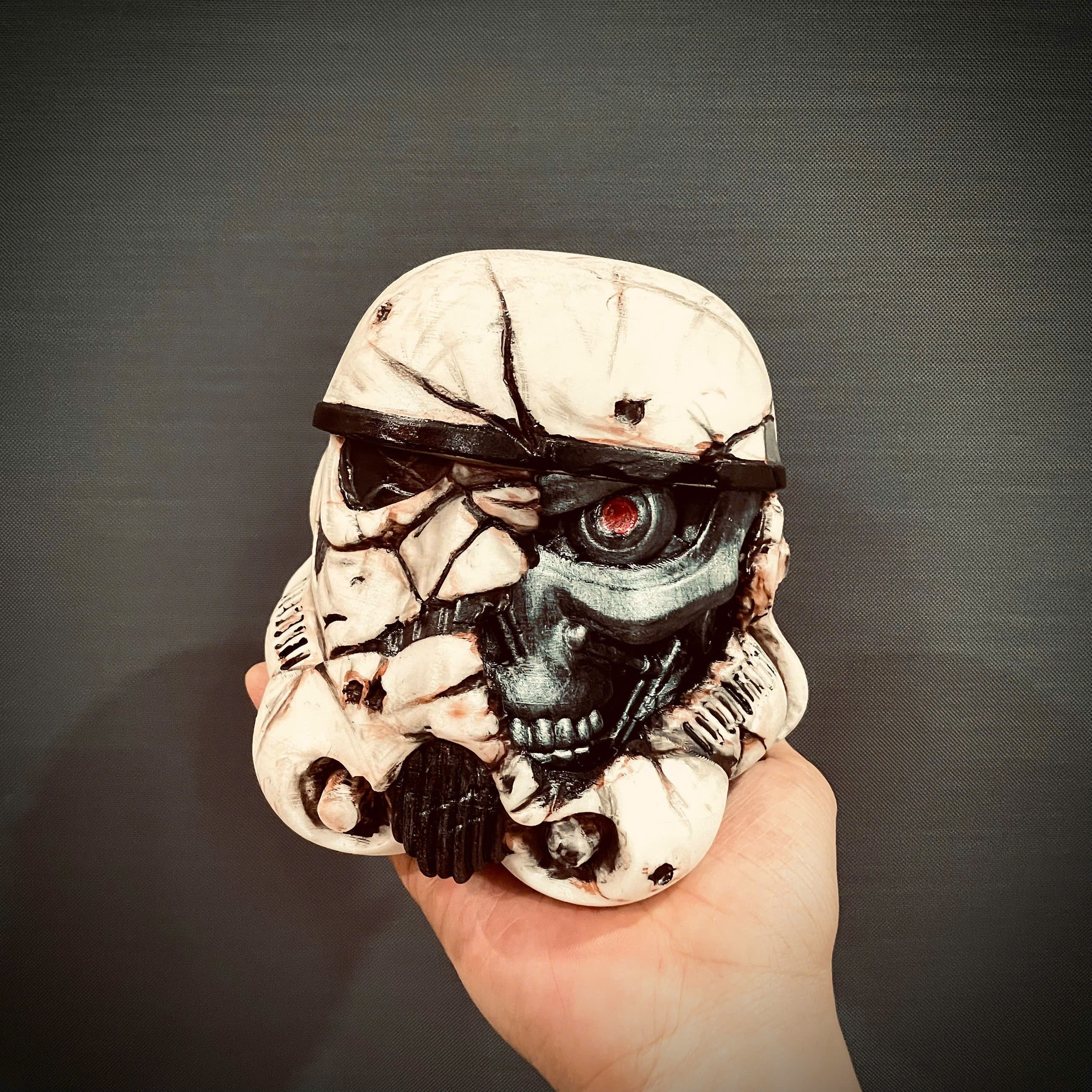 Stormtrooper Skull Terminator Head Decoration - Starwars Toys 3D print model_8