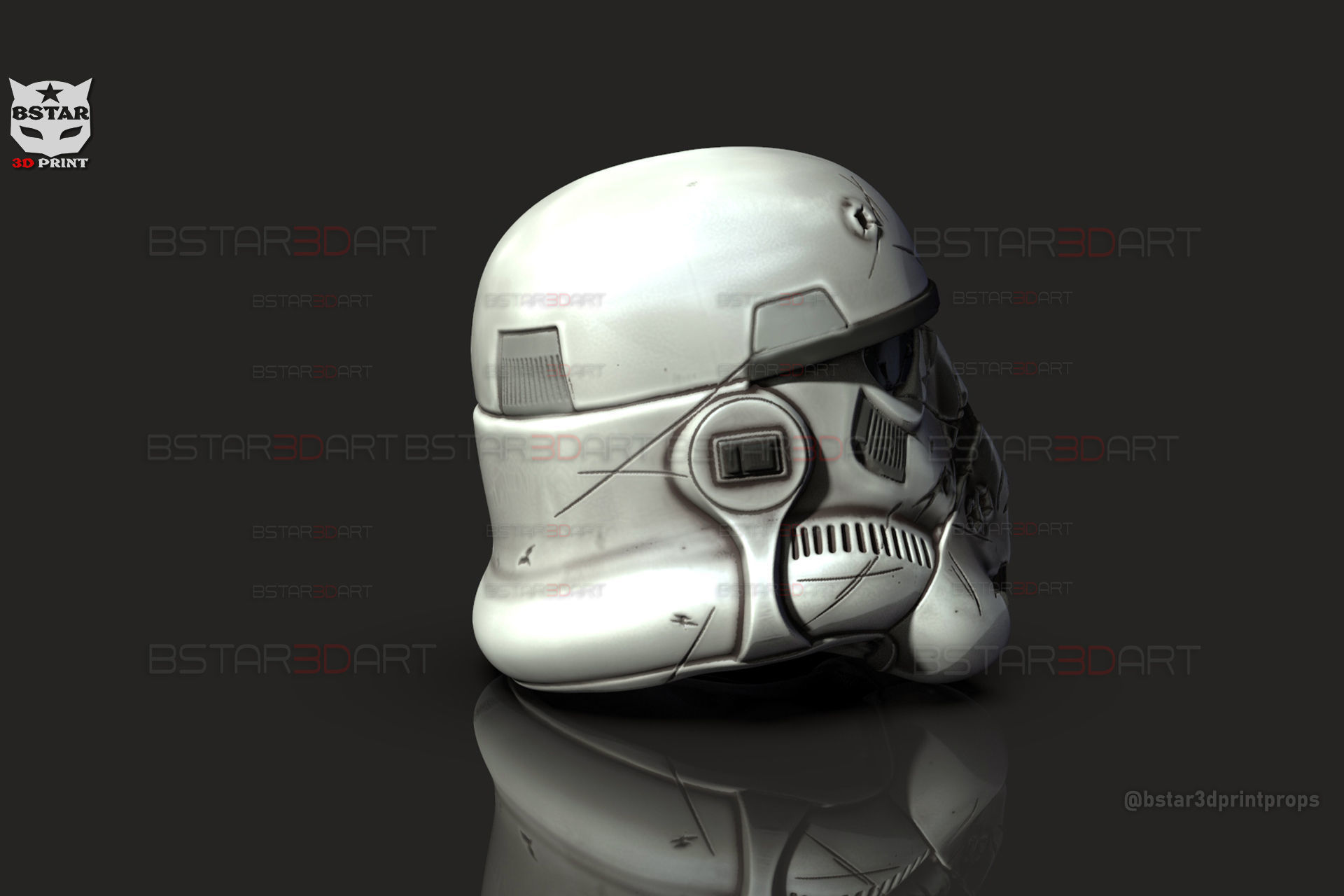 Stormtrooper Skull Terminator Head Decoration - Starwars Toys 3D print model_19