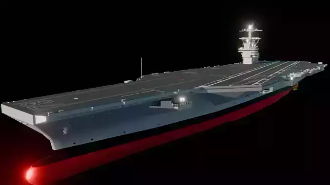 USS Gerald R Ford Low-poly 3D model
