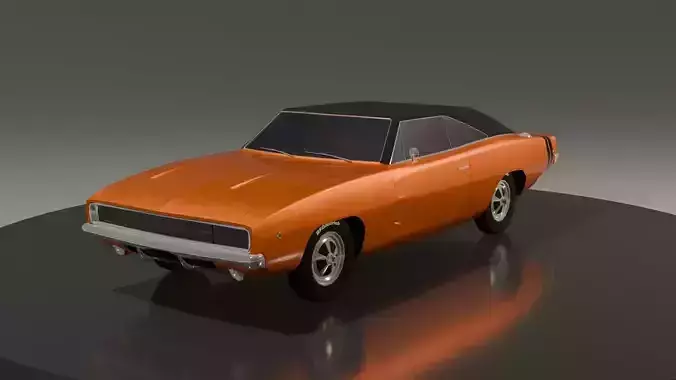 Dodge Charger RT 1968 low-poly Low-poly 3D model