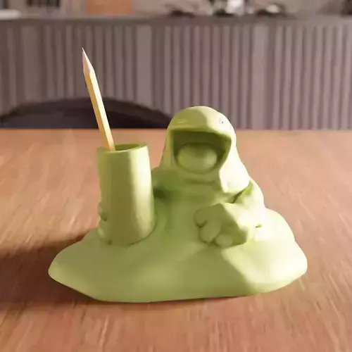 Cartoon Pen Holder STL File - 119
