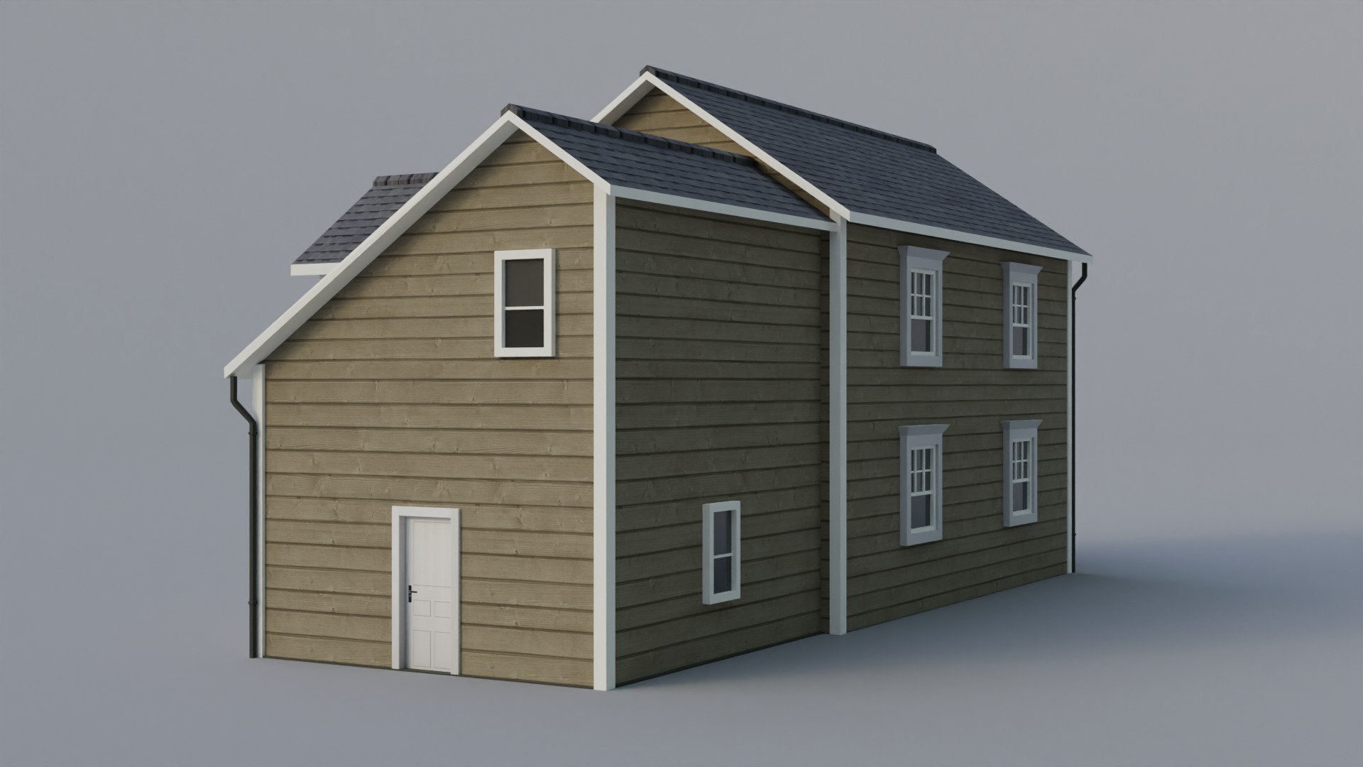 Low Poly house 7 Low-poly 3D model_5