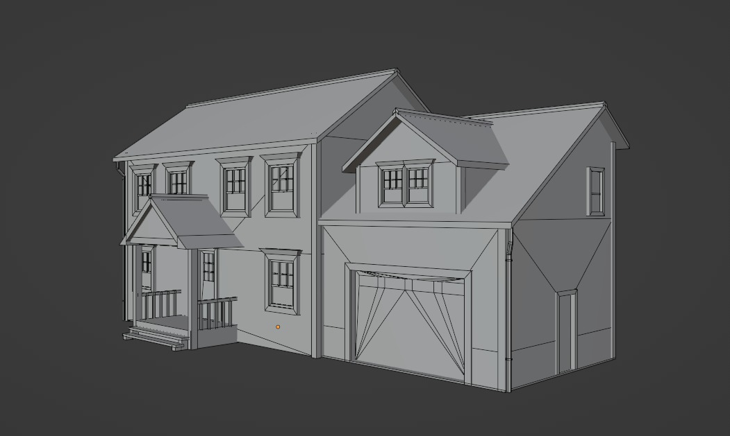 Low Poly house 7 Low-poly 3D model_8