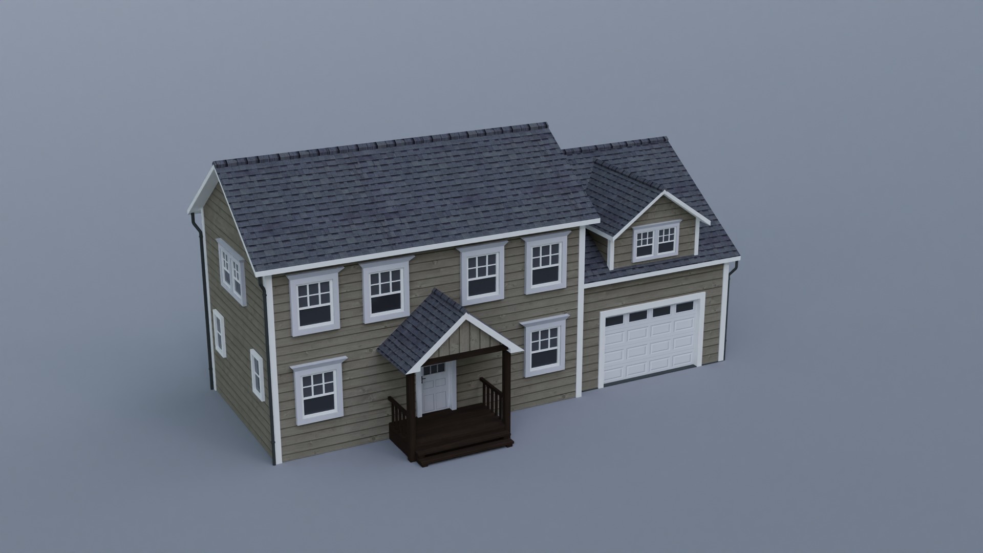Low Poly house 7 Low-poly 3D model_7
