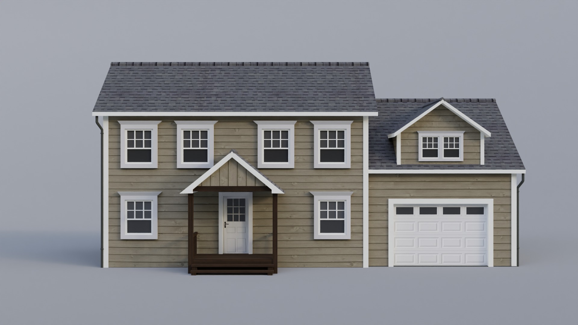 Low Poly house 7 Low-poly 3D model_1