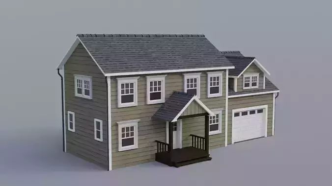 Low Poly house 7 Low-poly 3D model