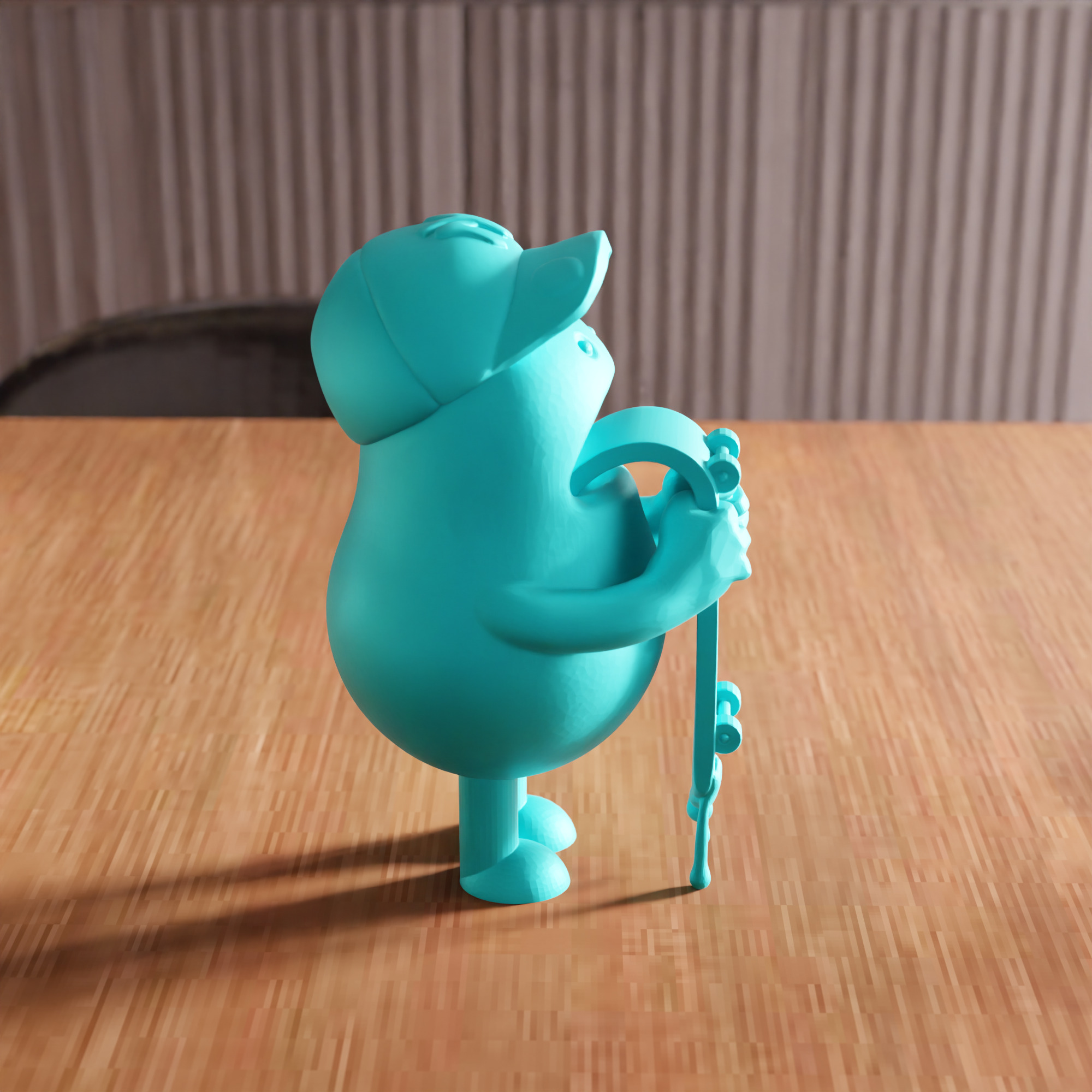 Boy Eating Skateboard Toy STL File - 118 3D print model_4