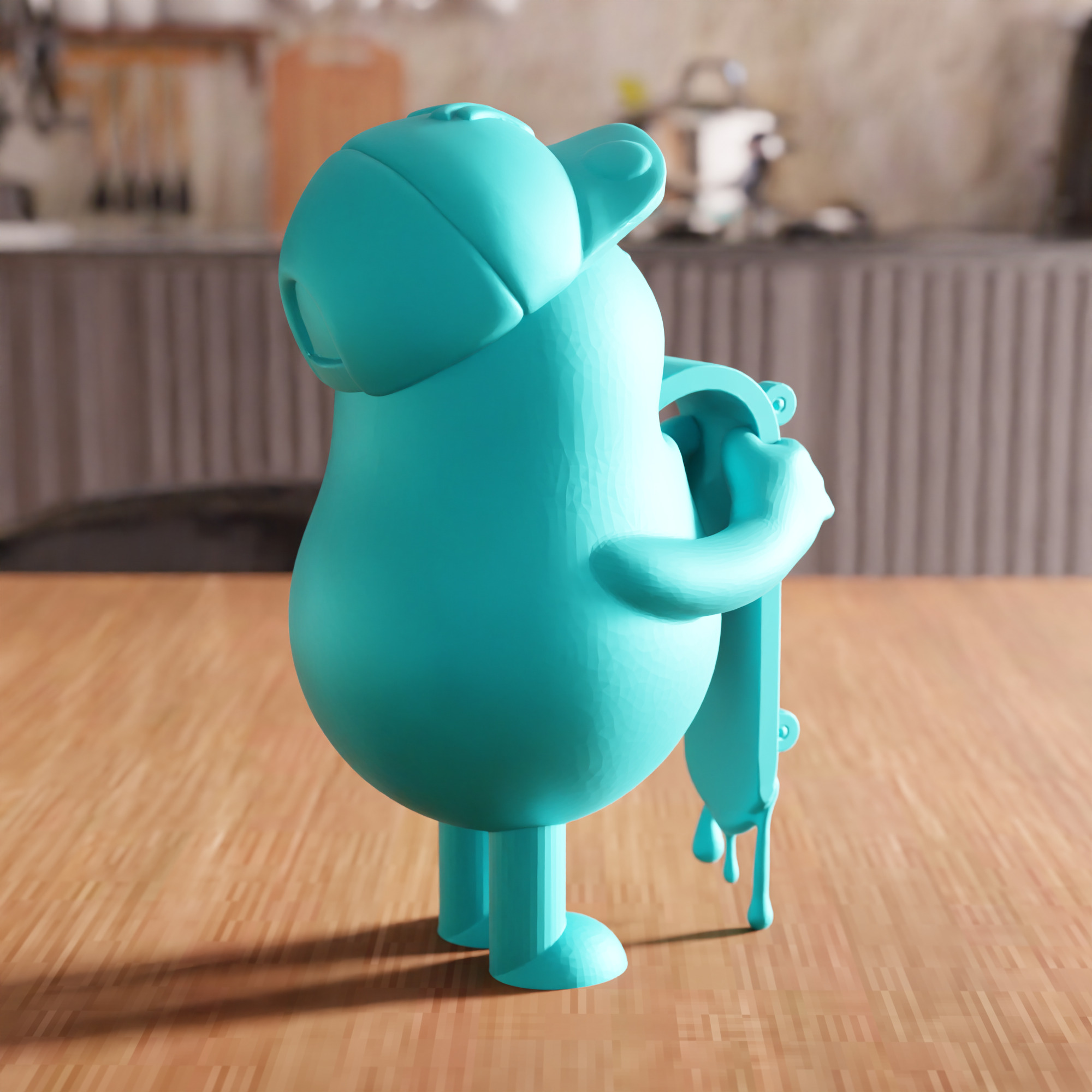 Boy Eating Skateboard Toy STL File - 118 3D print model_5