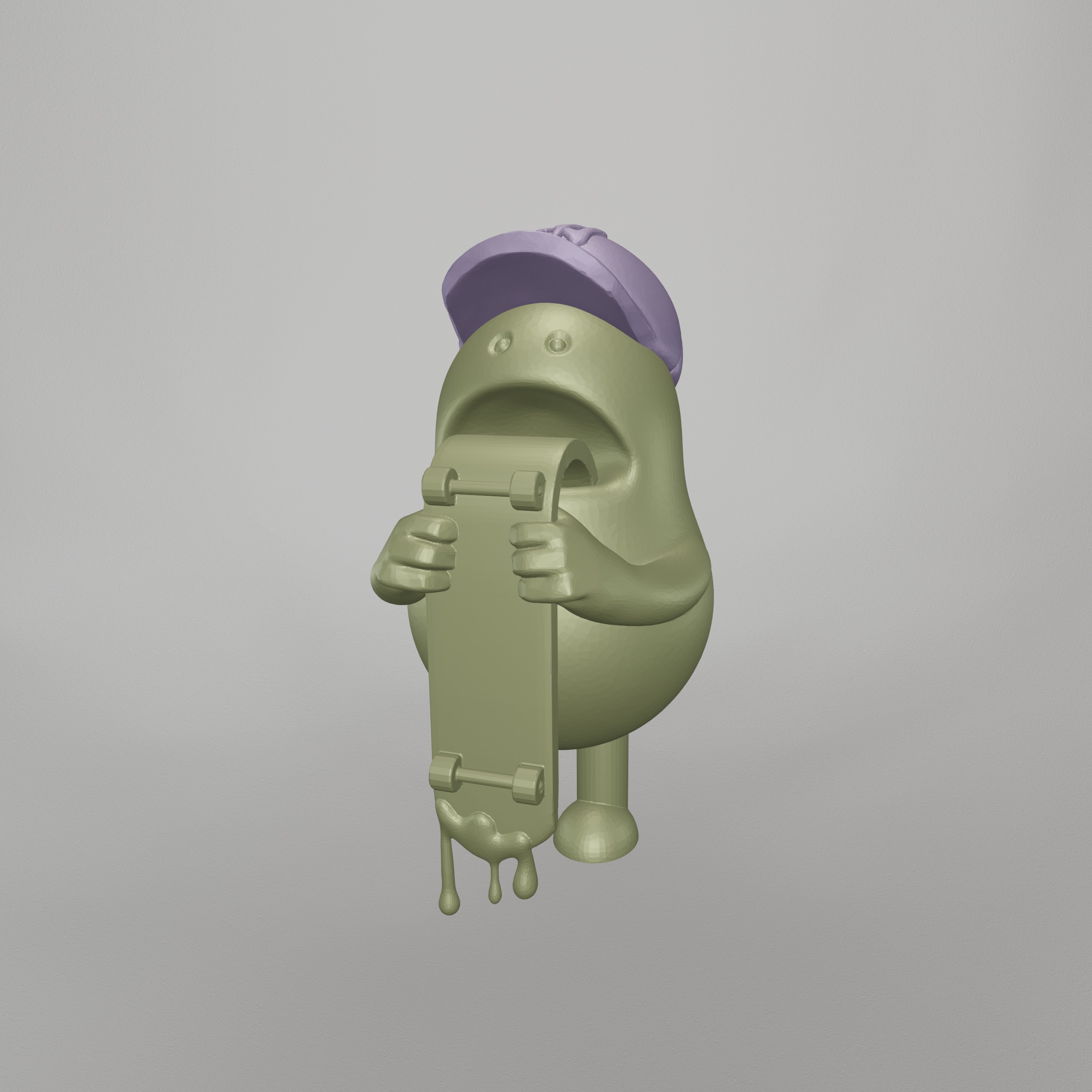 Boy Eating Skateboard Toy STL File - 118 3D print model_19