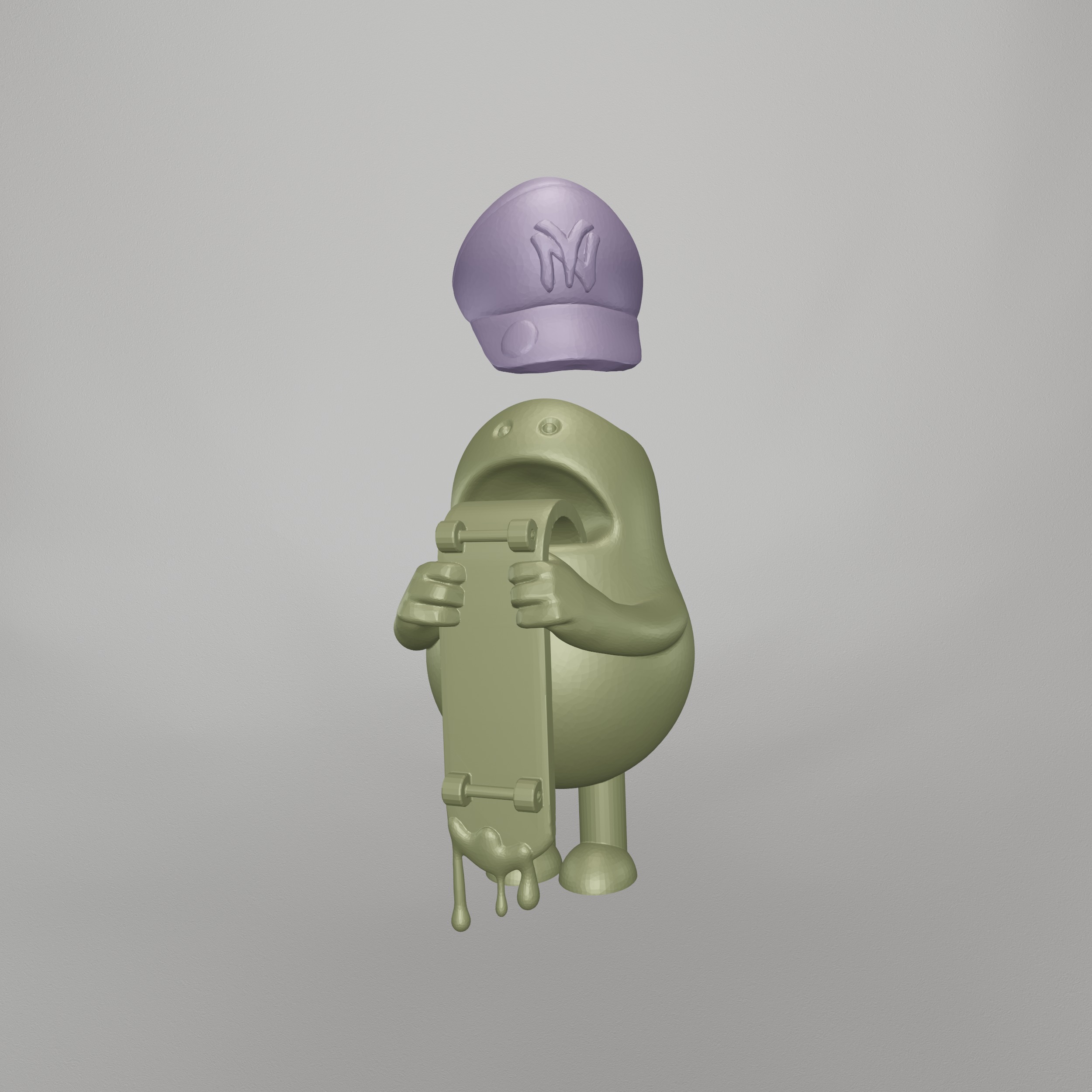 Boy Eating Skateboard Toy STL File - 118 3D print model_18