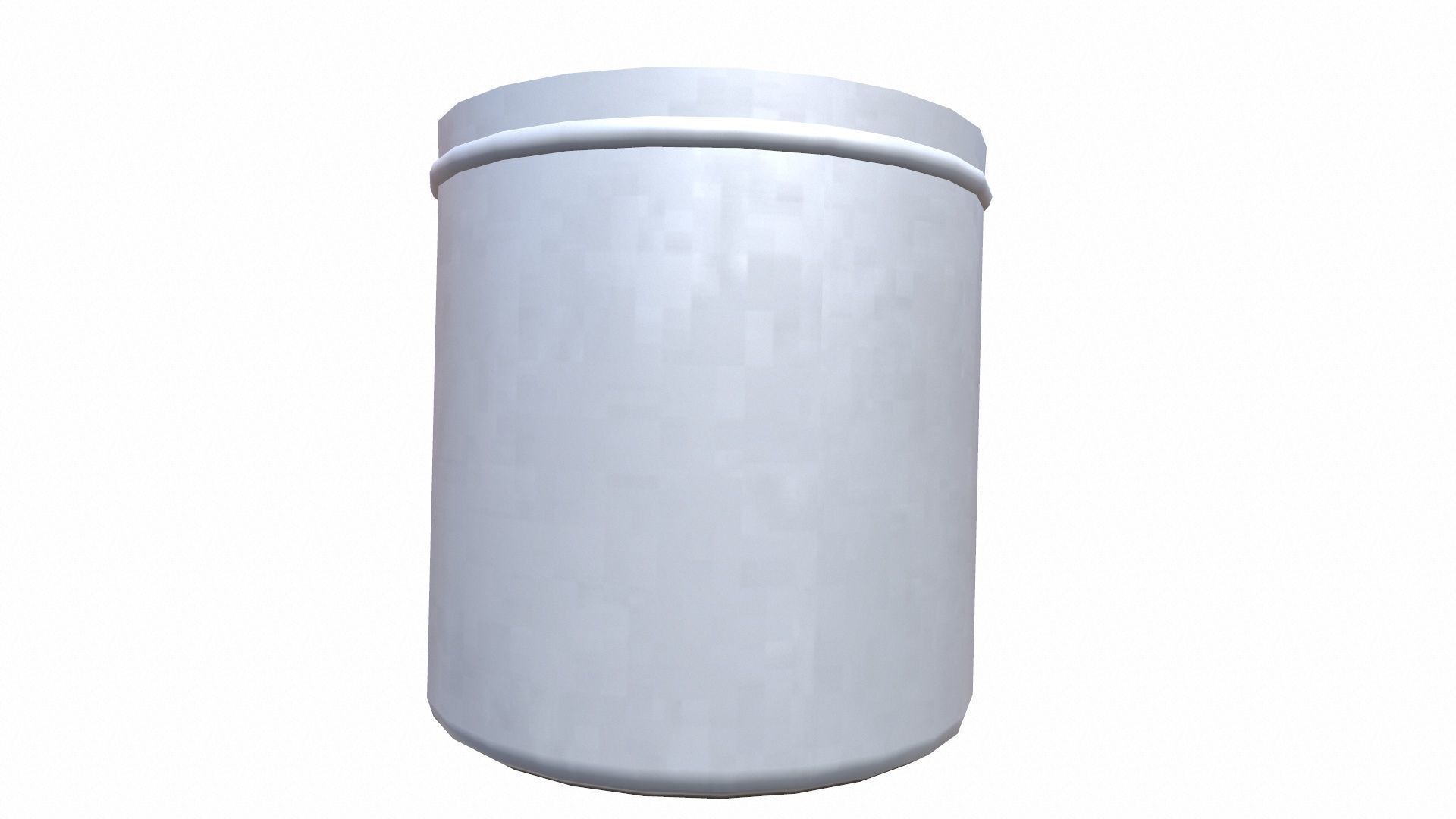 Metal Bucket Container Low-poly 3D model_6