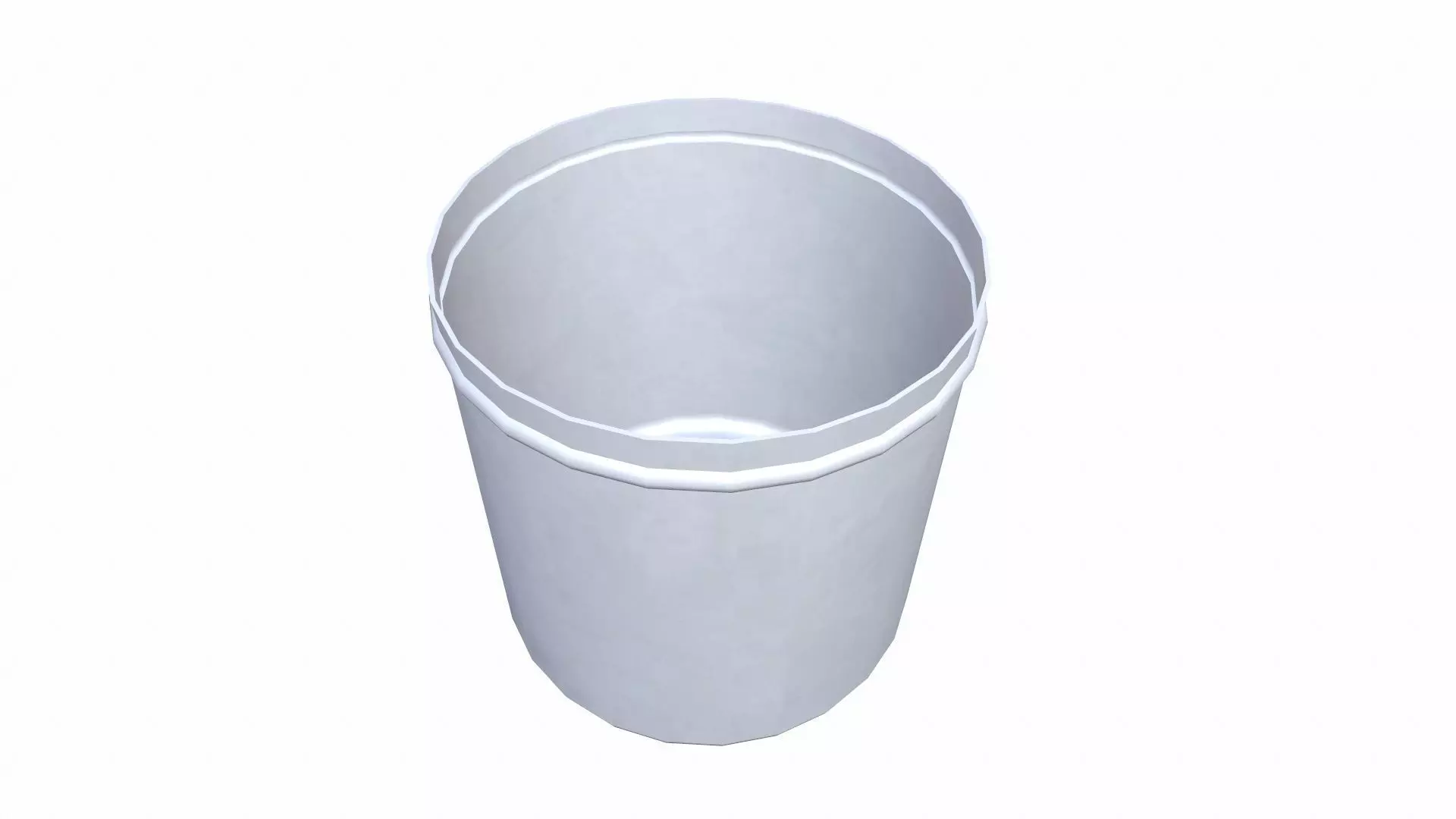 Metal Bucket Container Low-poly 3D model_0