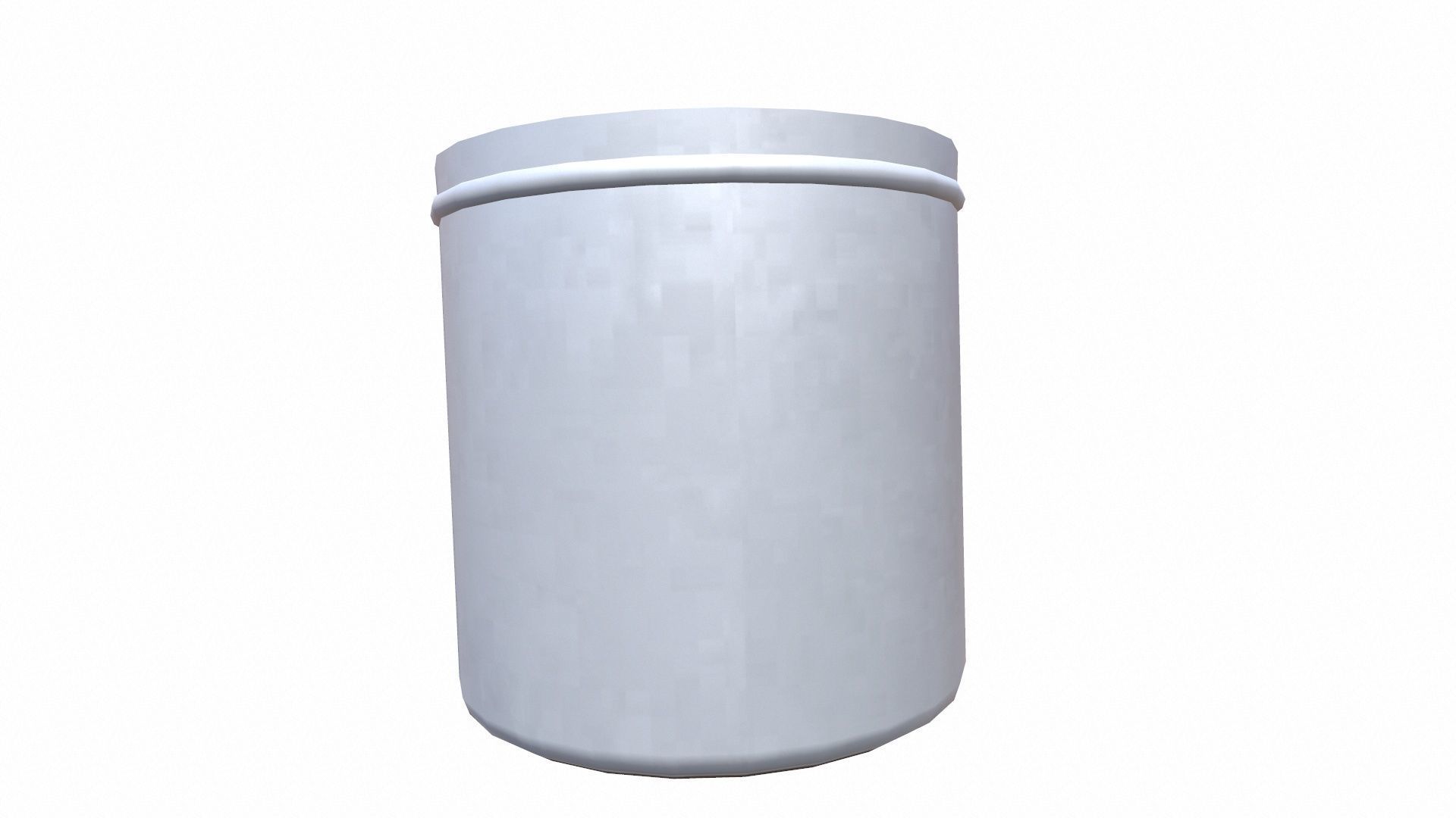 Metal Bucket Container Low-poly 3D model_4