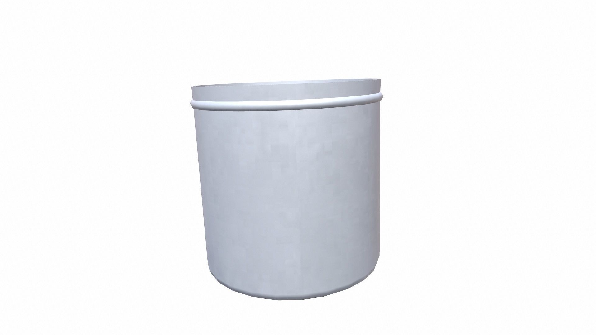 Metal Bucket Container Low-poly 3D model_5