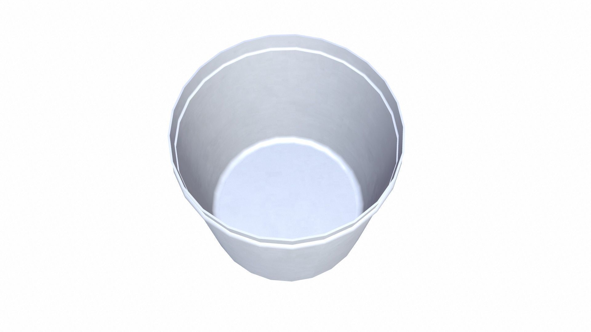 Metal Bucket Container Low-poly 3D model_2