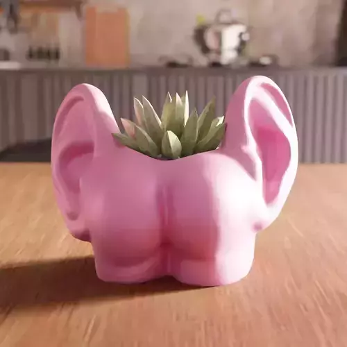Ears and Butt Planter STL File - 117 3D print model