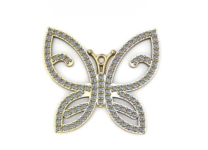 butterfly pendant Free 3D print model