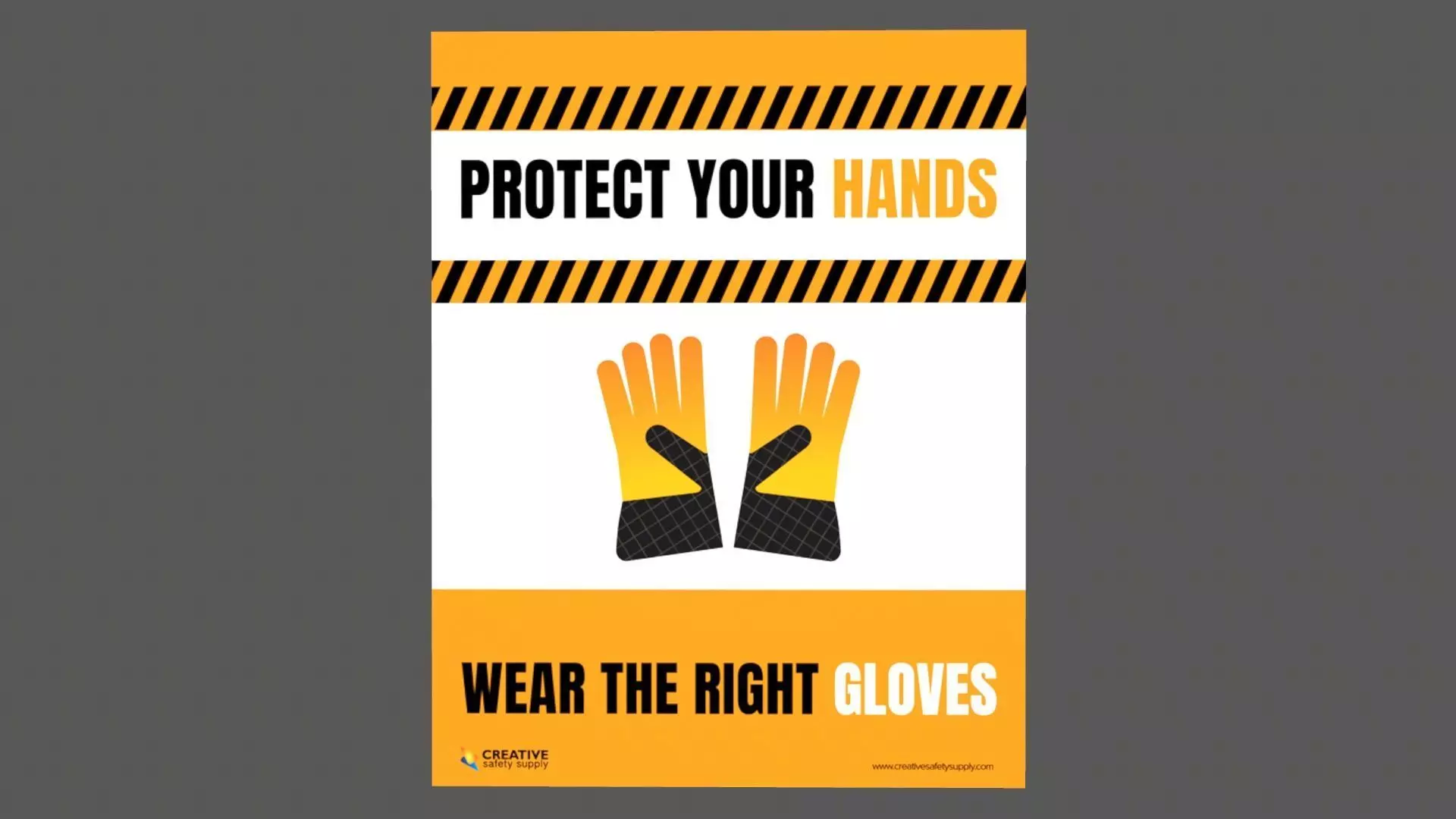 Protect your hands Poster Low-poly 3D model_0