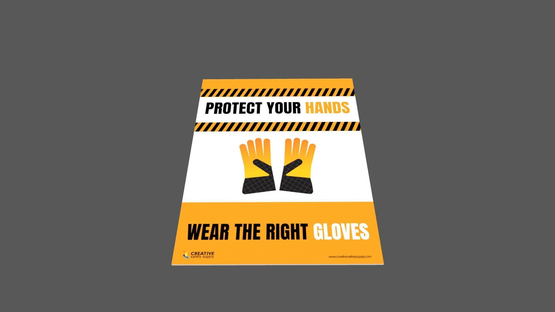 Protect your hands Poster Low-poly 3D model_5