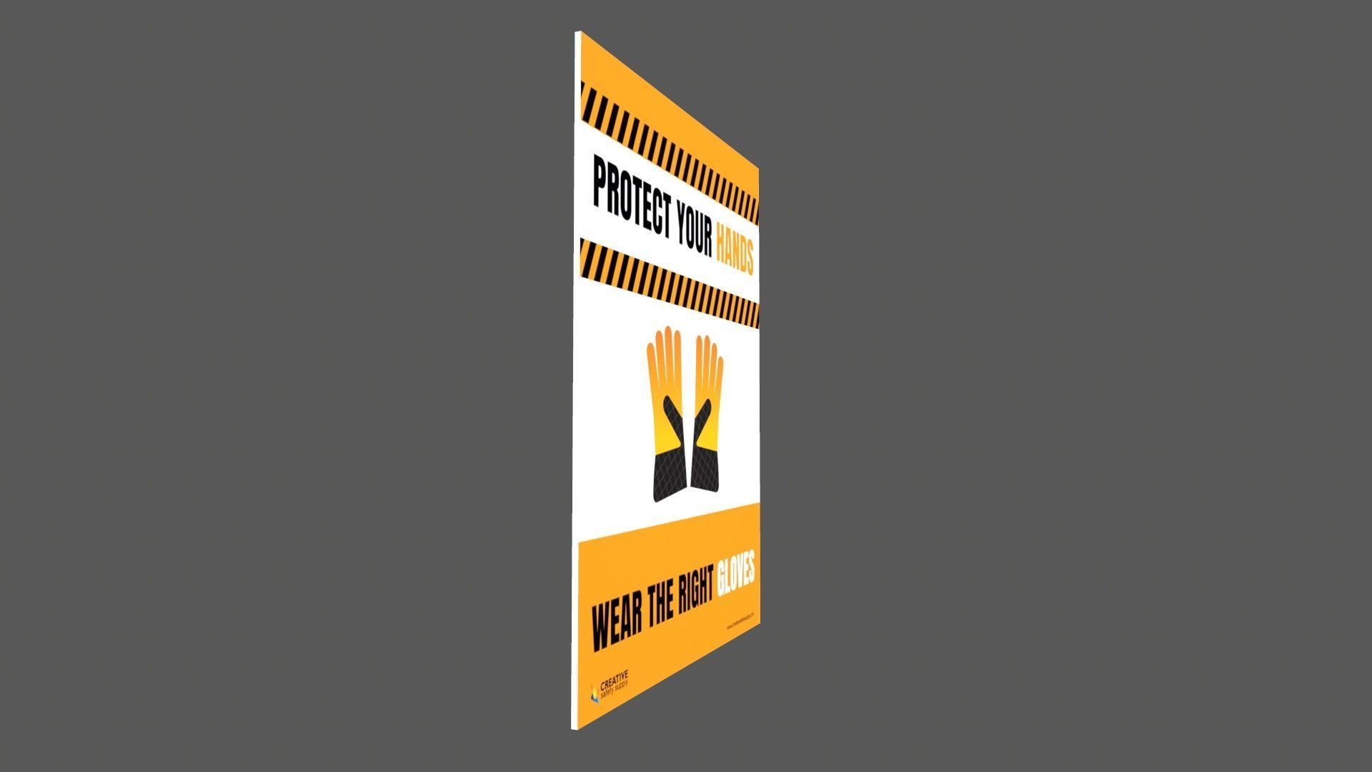 Protect your hands Poster Low-poly 3D model_4
