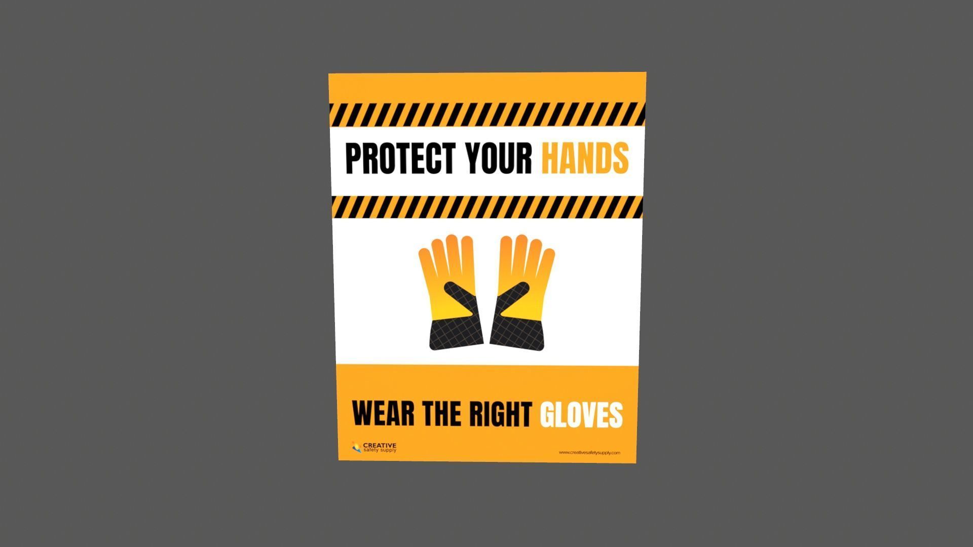 Protect your hands Poster Low-poly 3D model_7