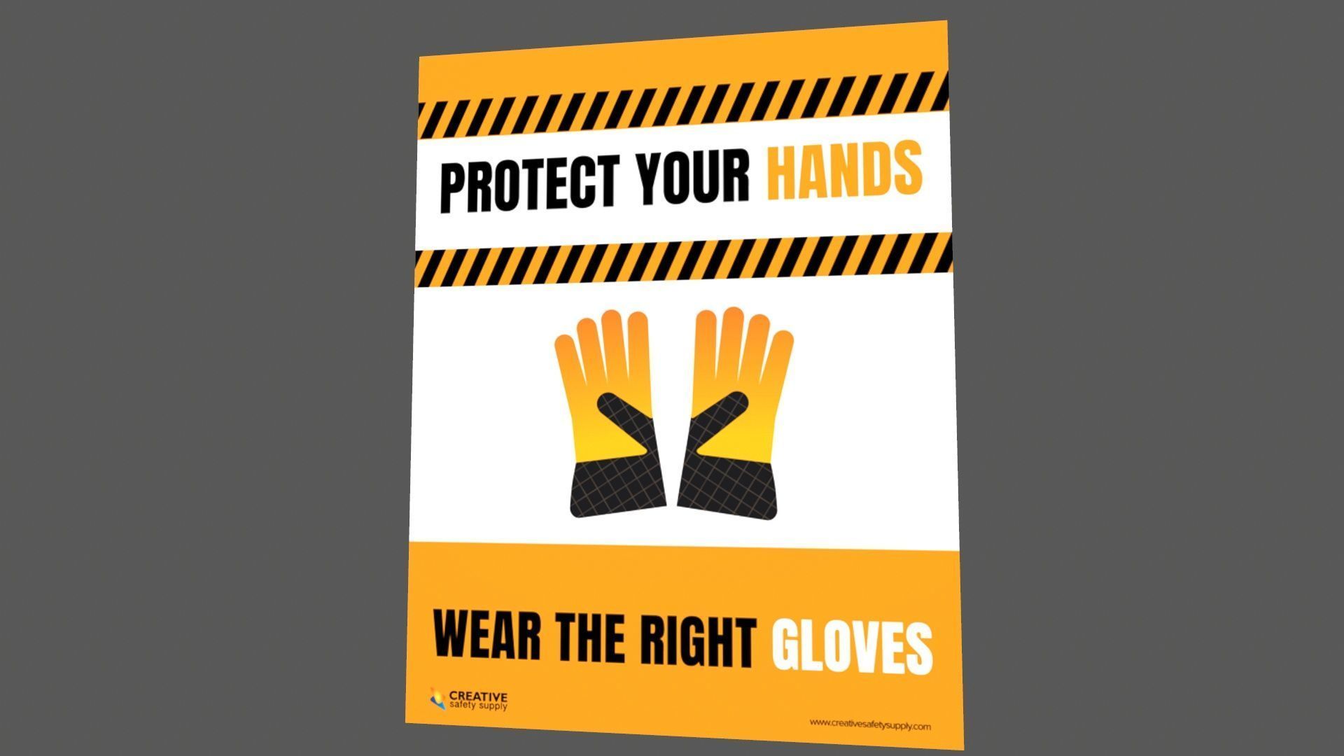 Protect your hands Poster Low-poly 3D model_2