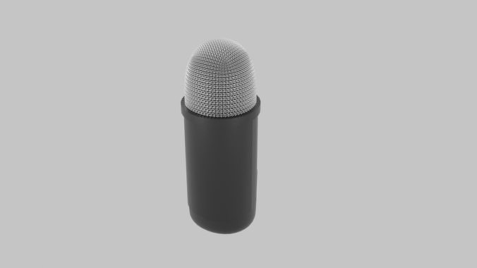 Simple Microphone 3D Model Free low-poly 3D model