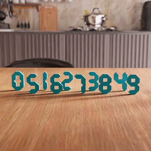 Digit Numbers STL File - 112 3D print model