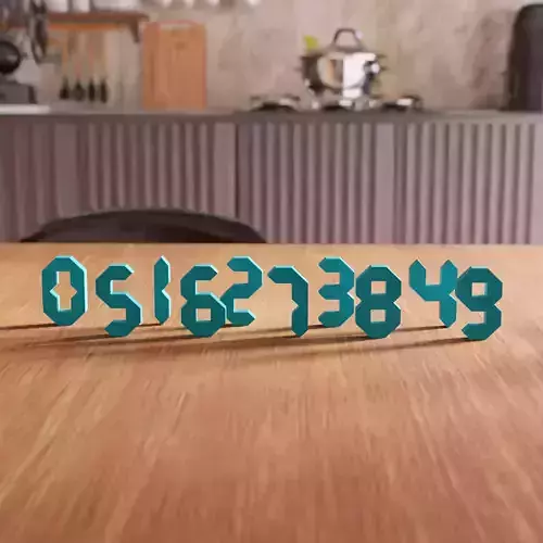 Digit Numbers STL File - 112 3D print model