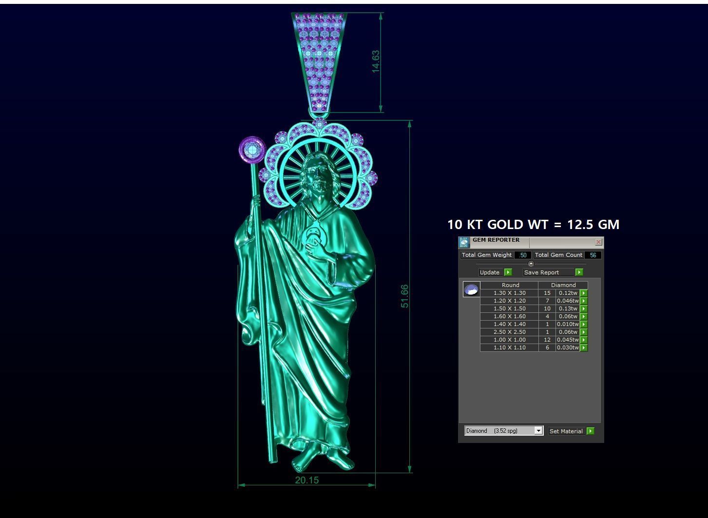 San Judas Tadeo 3D print model 3D print model_3