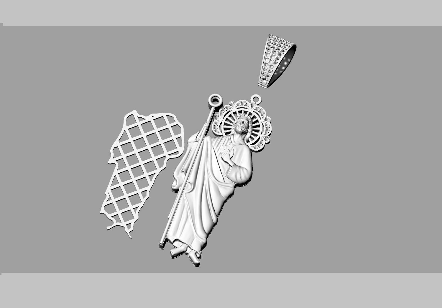 San Judas Tadeo 3D print model 3D print model_4