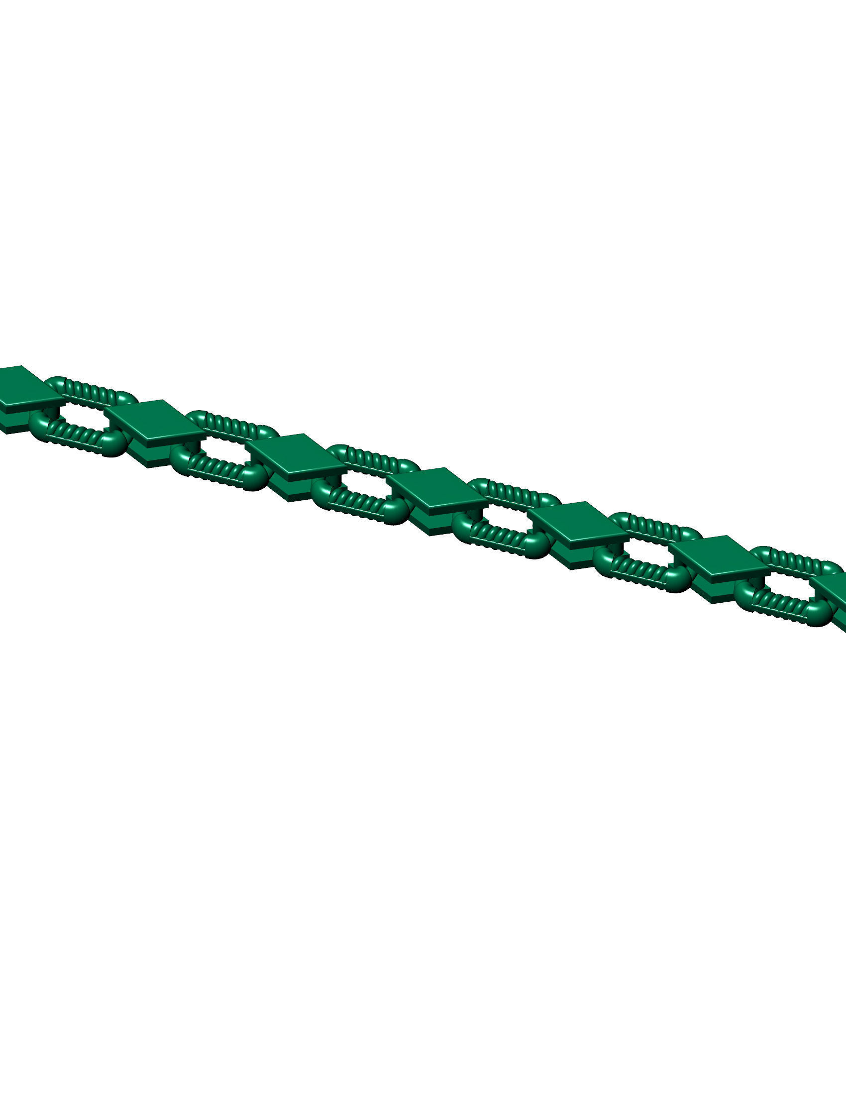 chain link  less weight directly castable for all cam machine 3D print model_2