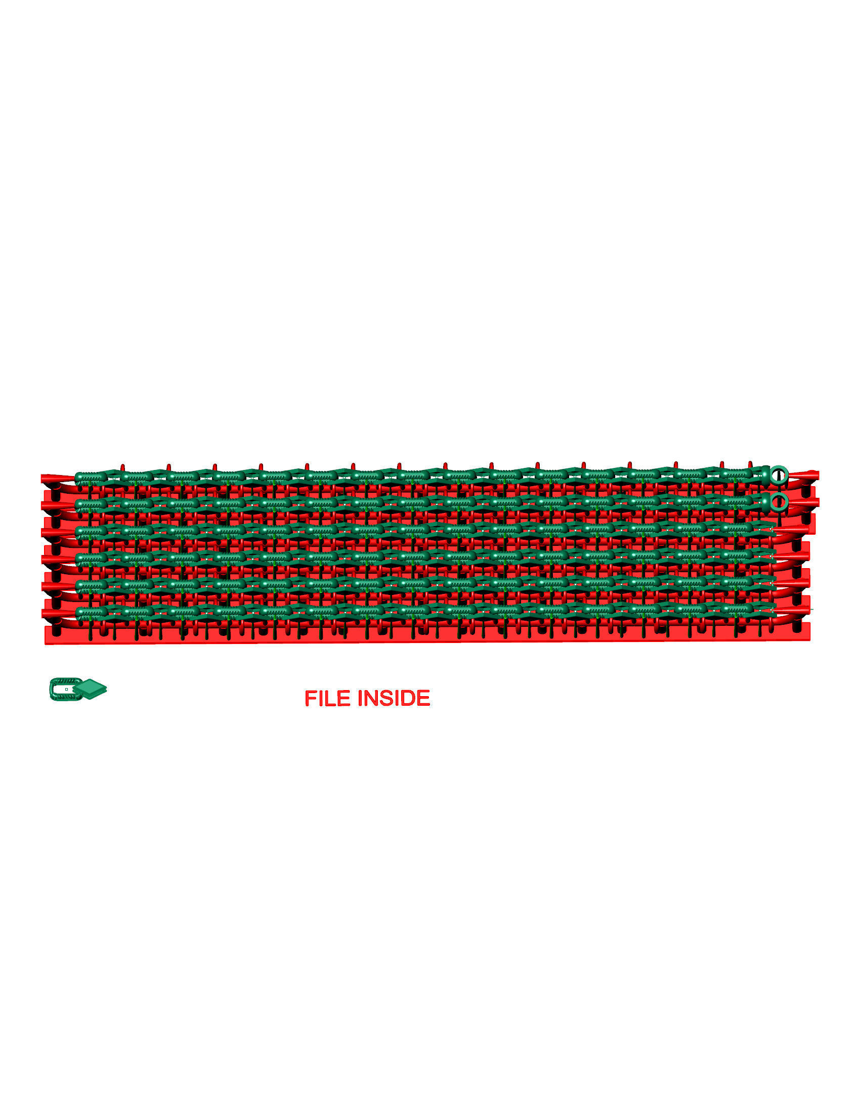 chain link  less weight directly castable for all cam machine 3D print model_4