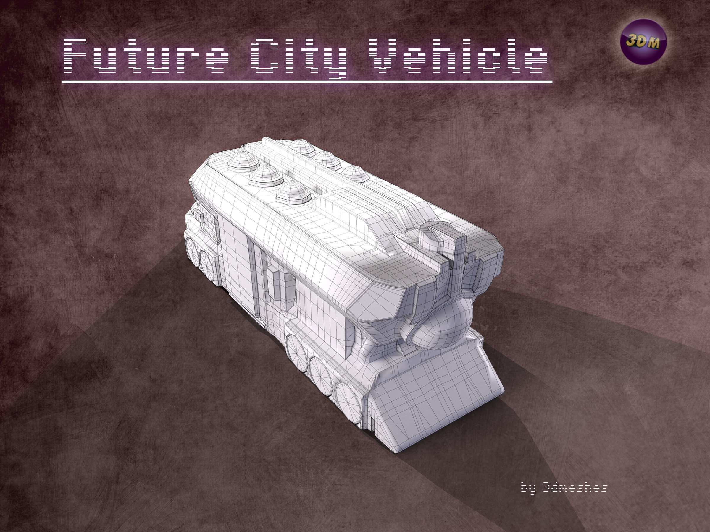 Future City Vehicle Truck 1  Free low-poly 3D model_20