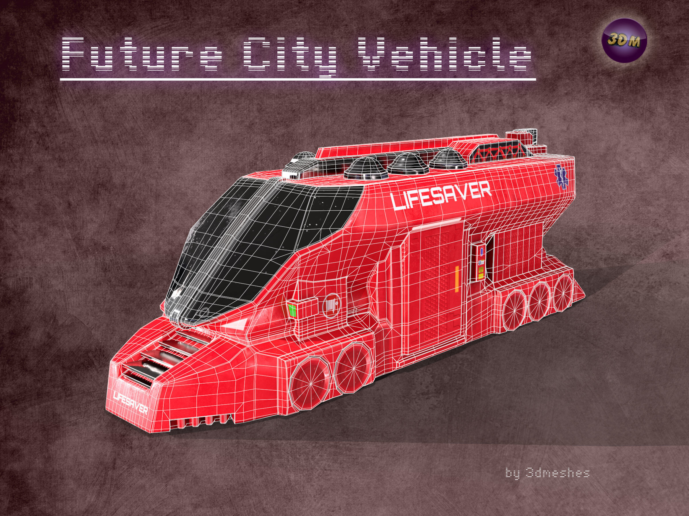 Future City Vehicle Truck 1  Free low-poly 3D model_30