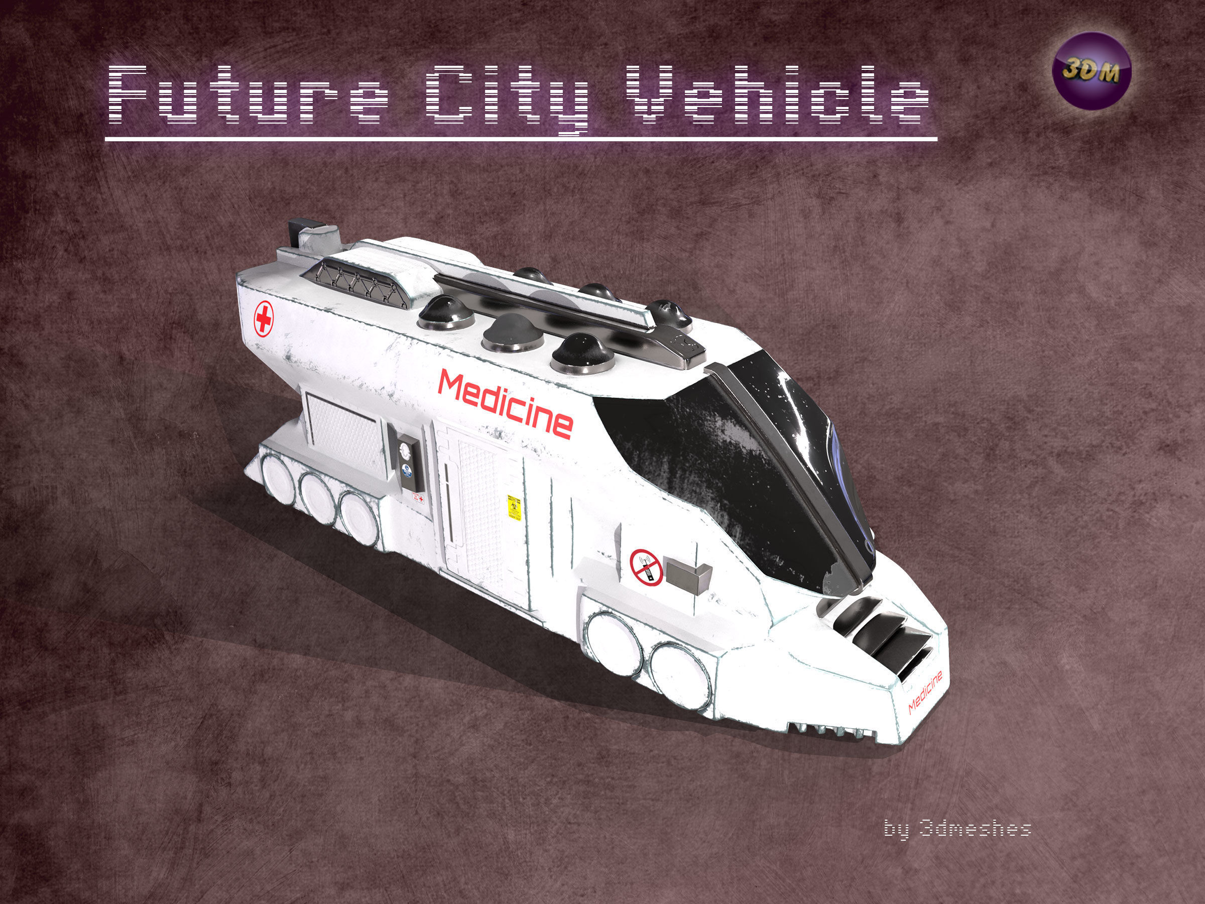 Future City Vehicle Truck 1  Free low-poly 3D model_17