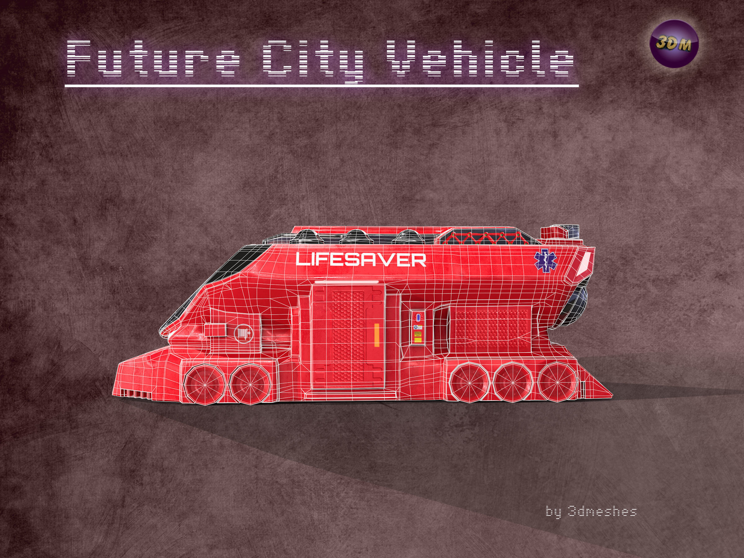 Future City Vehicle Truck 1  Free low-poly 3D model_9
