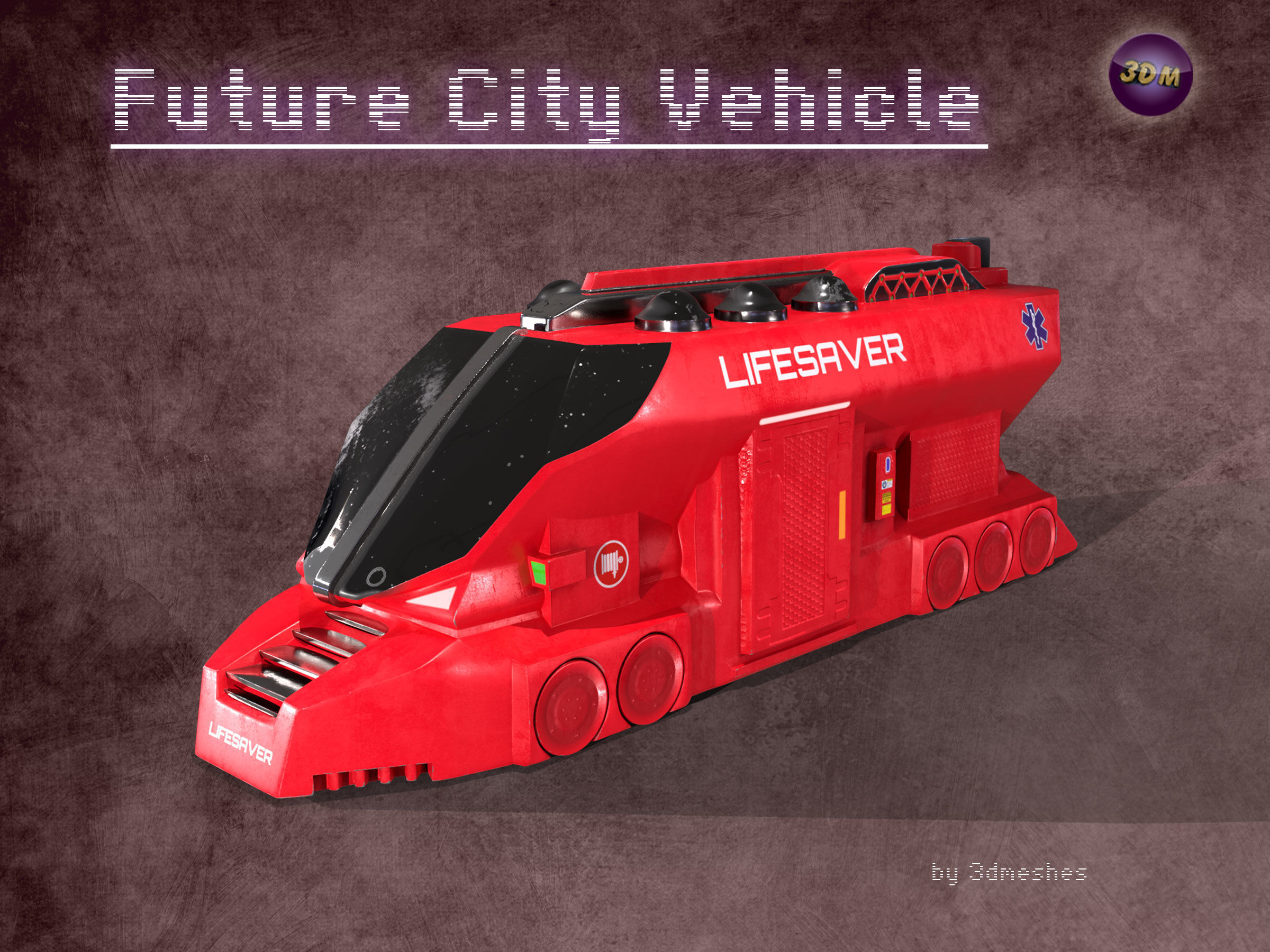 Future City Vehicle Truck 1  Free low-poly 3D model_29