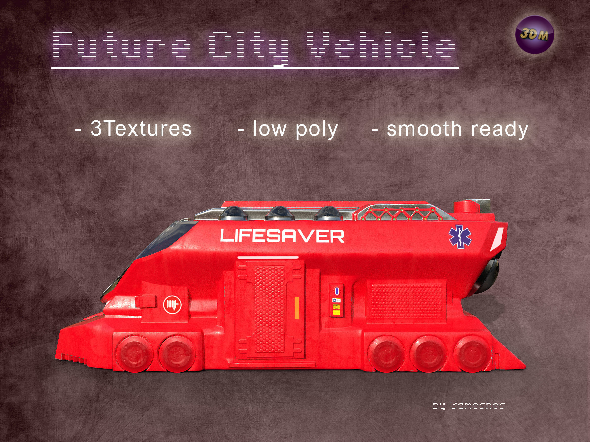 Future City Vehicle Truck 1  Free low-poly 3D model_28