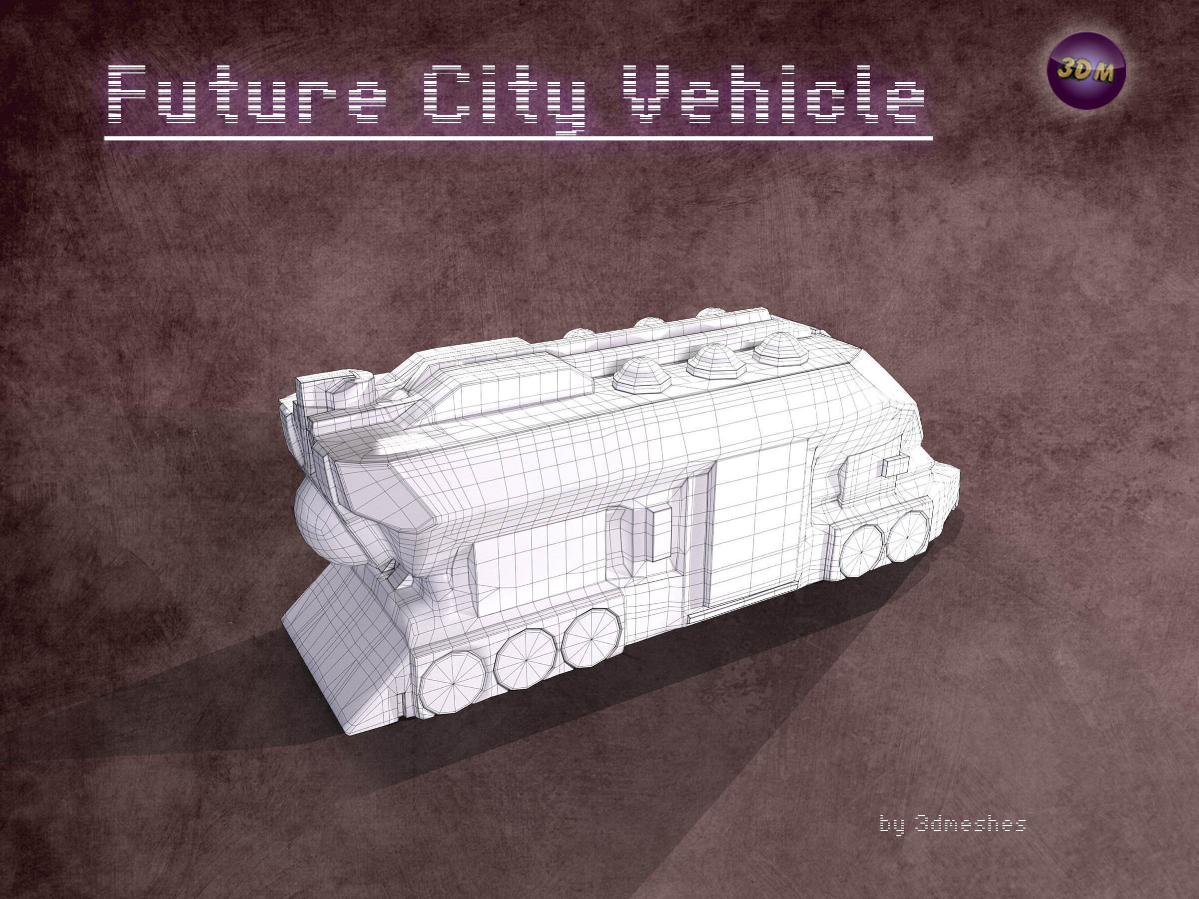 Future City Vehicle Truck 1  Free low-poly 3D model_21