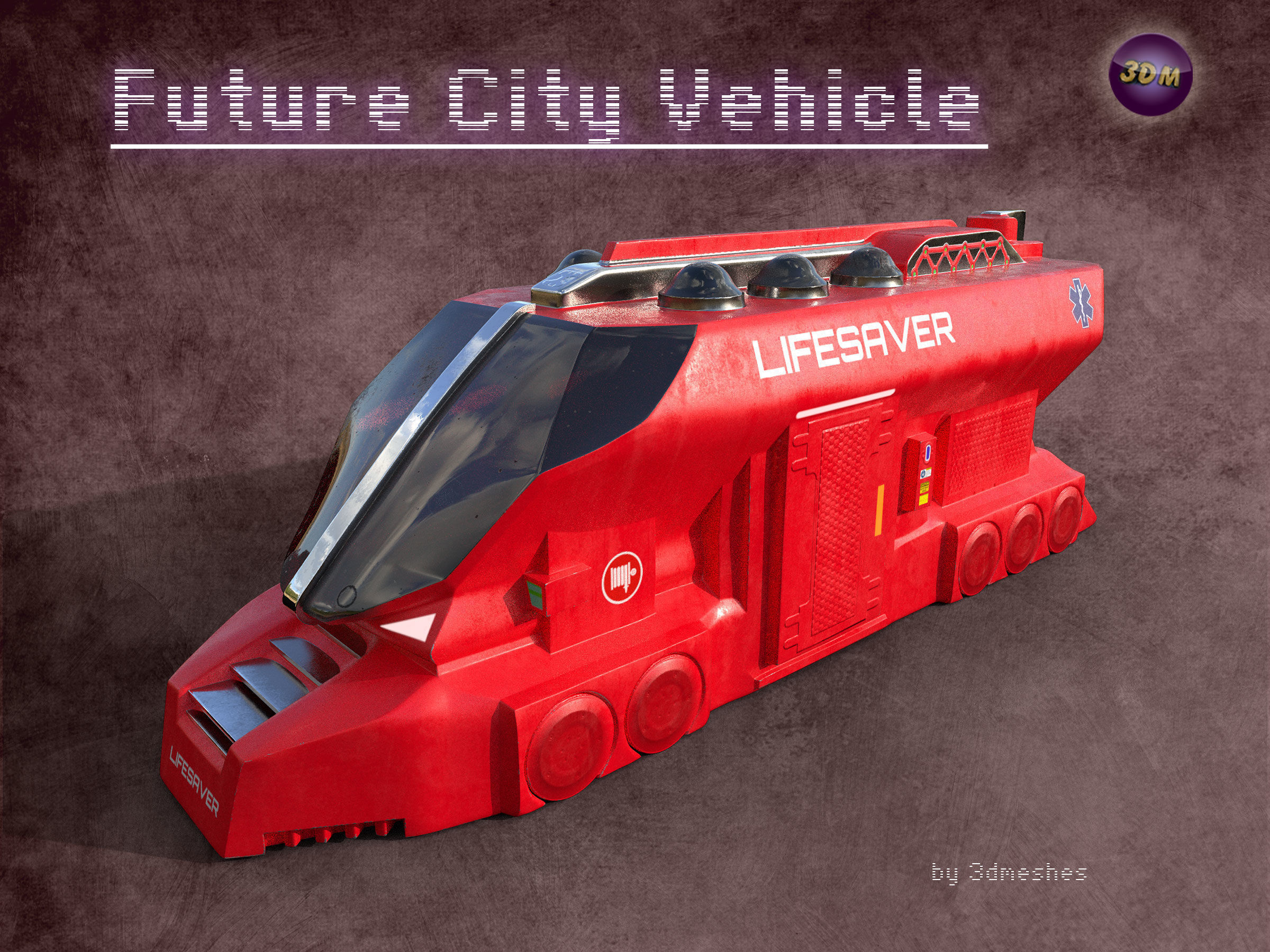 Future City Vehicle Truck 1  Free low-poly 3D model_27