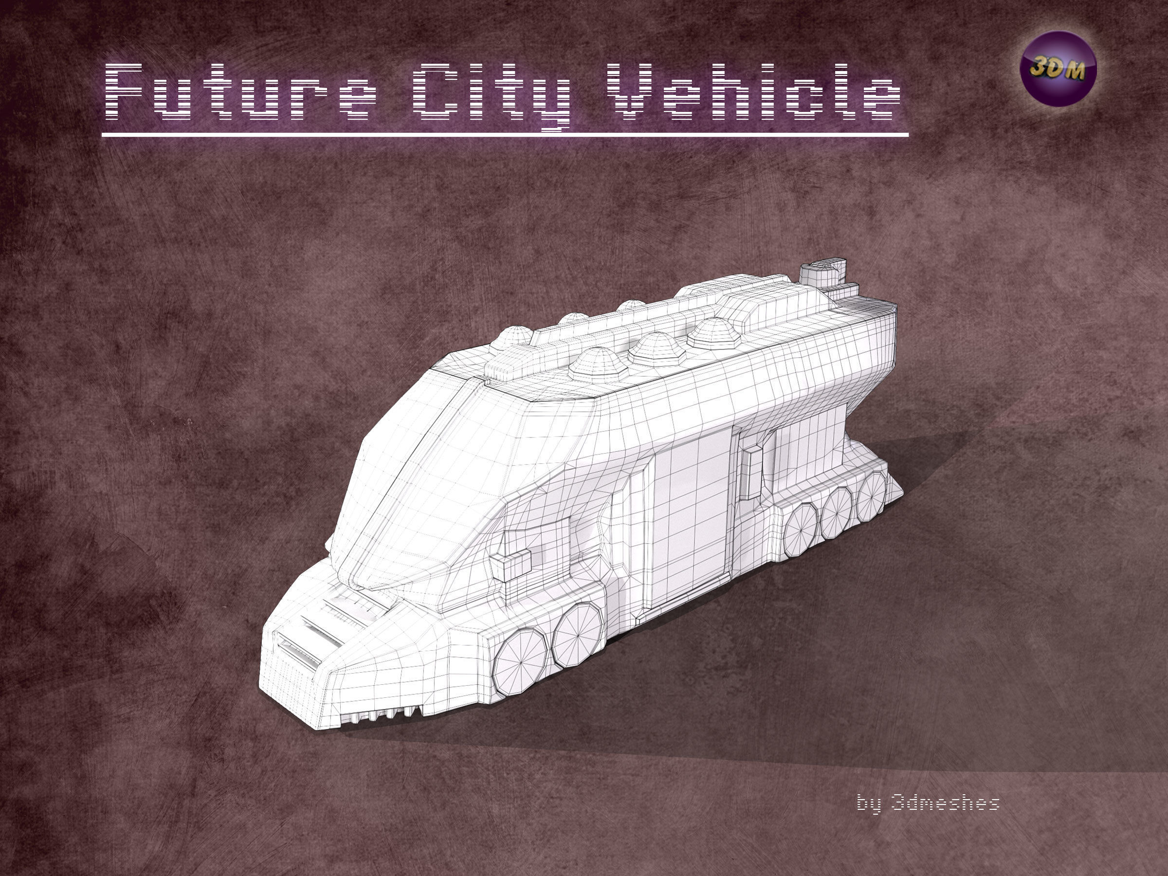 Future City Vehicle Truck 1  Free low-poly 3D model_19
