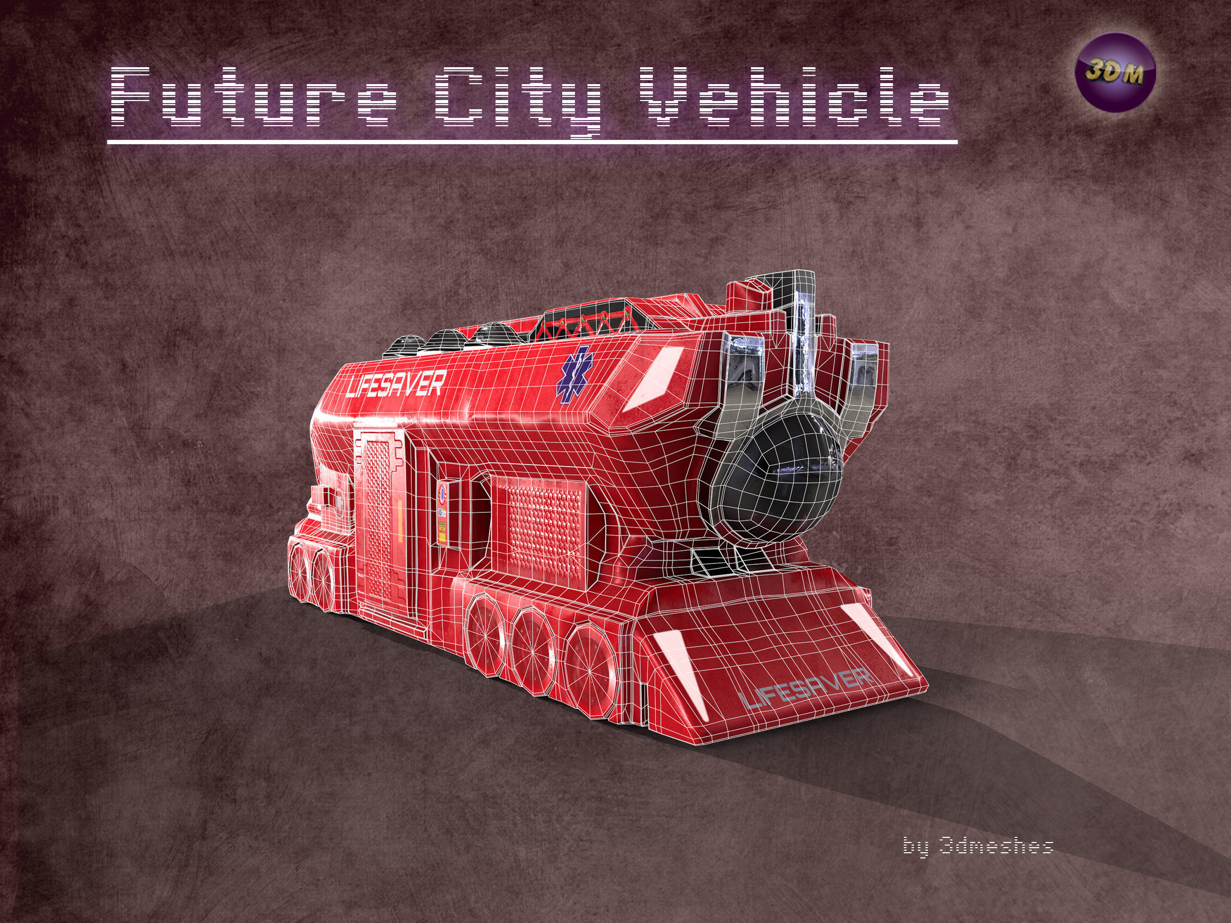 Future City Vehicle Truck 1  Free low-poly 3D model_3