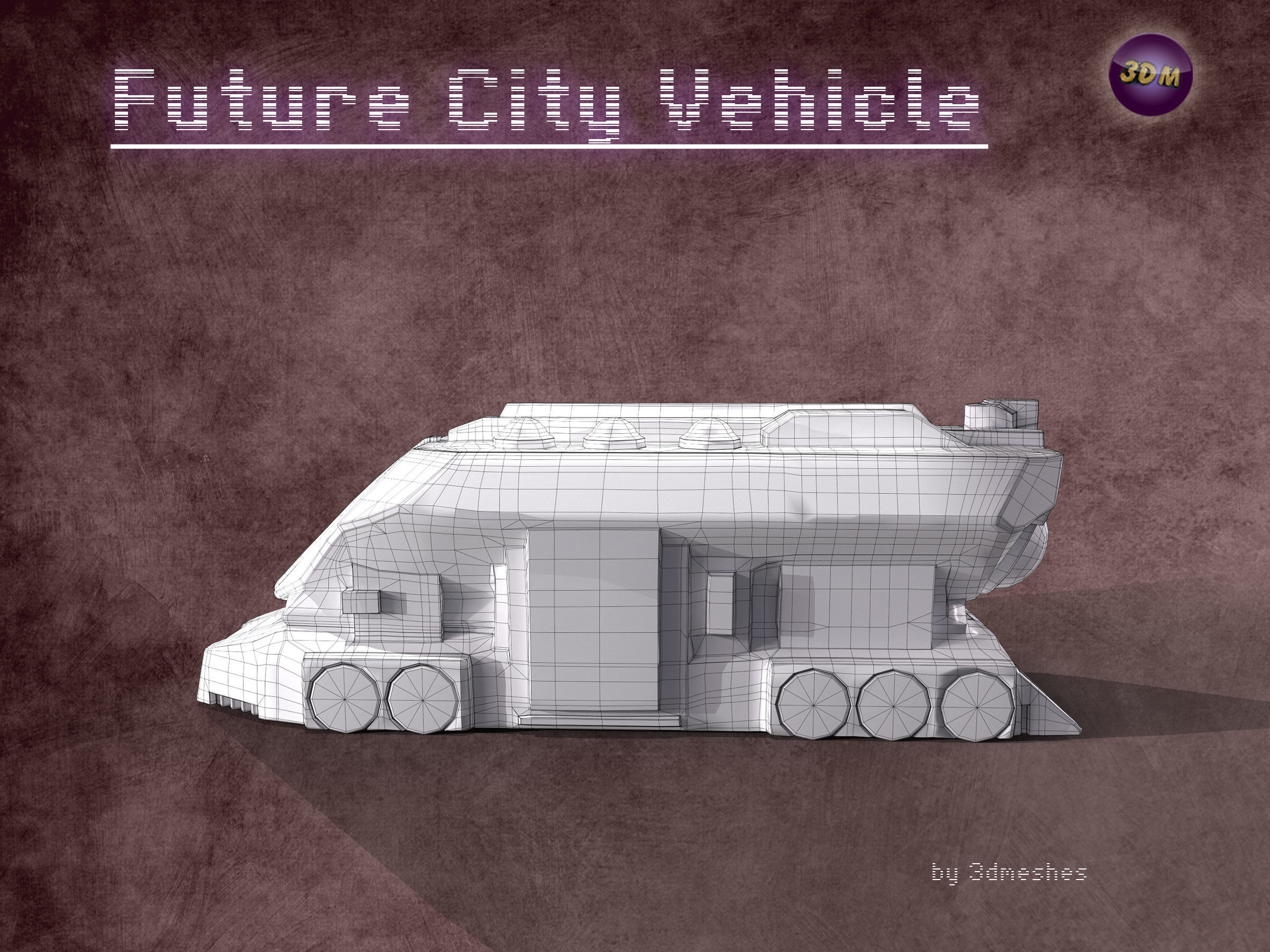Future City Vehicle Truck 1  Free low-poly 3D model_22
